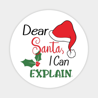 Dear Santa... (Black Text) Magnet